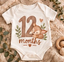 Twelve Months Milestone Bodysuit